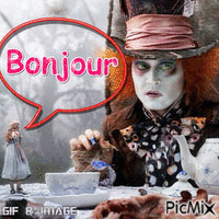 bonjour alice - Безплатен анимиран GIF