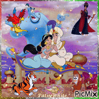 Aladdin & Jasmine - Бесплатный анимированный гифка