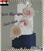 Amer Amer عيد ميلاد سعيد، - Бесплатный анимированный гифка