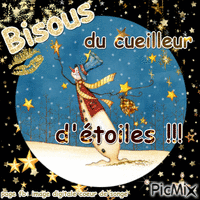 bisous du cueilleur d'étoiles !!! - Zdarma animovaný GIF