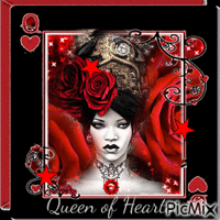 Queen of hearts animált GIF