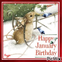 happy Januari birthday - GIF animado gratis
