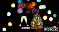 Feliz año nuevo - GIF animé gratuit