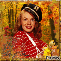 Autumn Marilyn Monroe - GIF animé gratuit