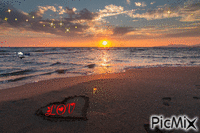 sunset love - GIF animé gratuit