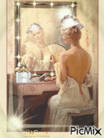 La femme dans le miroir - Δωρεάν κινούμενο GIF