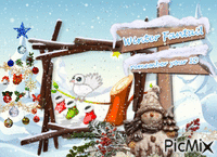 Winter Fantail - GIF animé gratuit