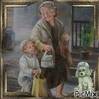 Amor por la abuela - GIF animado gratis