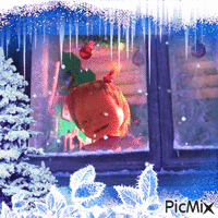 It's snowing, Happy Winter - GIF animado gratis