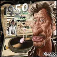 Johnny Hallyday - Free animated GIF