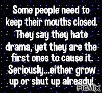 keep your mouth closed