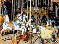 Petit cheval de manège - Animovaný GIF zadarmo