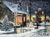 la citta natalizia - Безплатен анимиран GIF