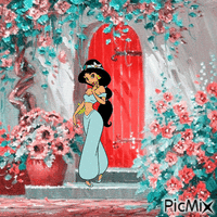 Jasmine in garden animuotas GIF