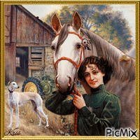 Femme et cheval
