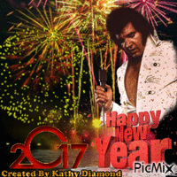Elvis New Year Animated GIF