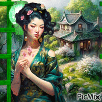 Beauté chinoise - GIF animado gratis