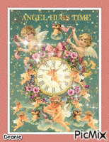 ANGEL HUG TIME CLOCK GIF animé