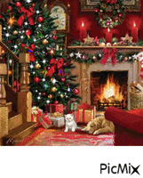christmas living room - Free animated GIF