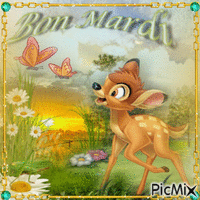 Bambi découverte animovaný GIF