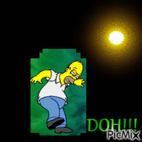 homer..tripping over his own feet GIF animasi
