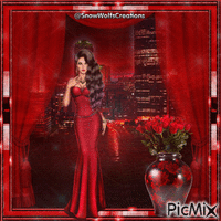 City Life In Red 4 GIF animado