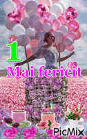 1 mai fericit - Бесплатный анимированный гифка