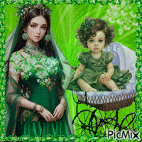 mom and baby 动画 GIF