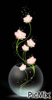 Flores en pecera - Ingyenes animált GIF