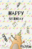 happy birthday - Animovaný GIF zadarmo
