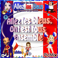 allez les bleus - Бесплатный анимированный гифка