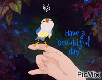 Good morning, disney, bird animēts GIF