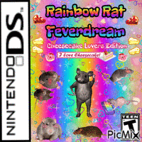 Rainbow Rat Feverdream geanimeerde GIF