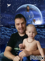 nick and his son - Besplatni animirani GIF