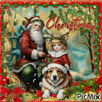 Merry Christmas vintage - Gratis geanimeerde GIF