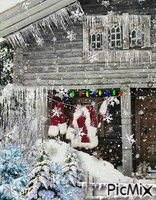 Père Noel à Fini sa tournée - GIF animé gratuit