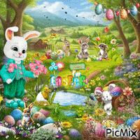 Easter (clean out -stamps) GIF animé