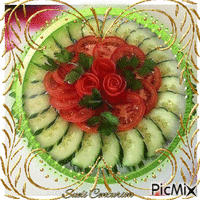 Decoração de salada variada - Бесплатный анимированный гифка