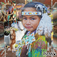 Native girl children - GIF animasi gratis