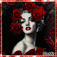 Les roses rouges анимированный гифка
