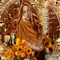 Automne/Belle rousse animowany gif