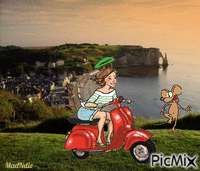 vive le scooter анимиран GIF