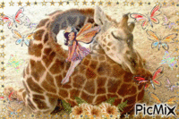 Girafe GIF animé