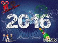 bonne année 2016 - Ingyenes animált GIF