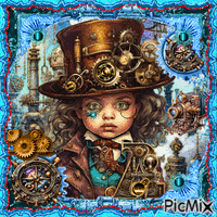 steampunk childreen Animated GIF