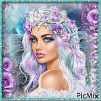 Fairy Princess in teal and purple