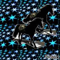 Unicornios negro - GIF animate gratis