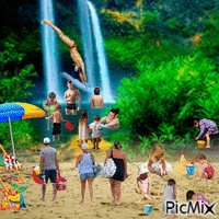 Wasserfall animovaný GIF