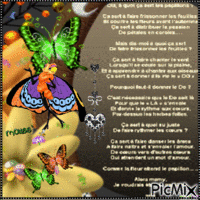 POEME - Les PAPILLONS 动画 GIF
