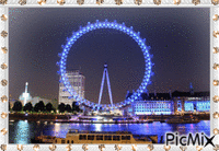 Roda gigante de Londres - Gratis geanimeerde GIF